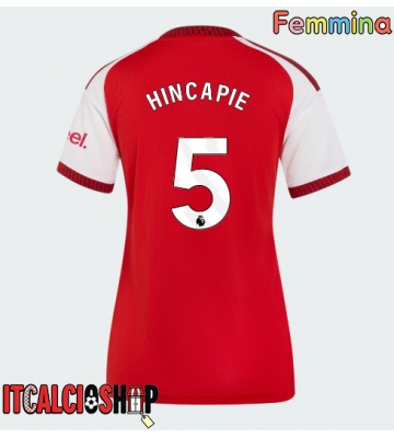 Arsenal Piero Hincapie #5 Prima Maglia Femmina 2026-27 Manica Corta